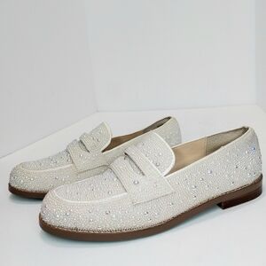 Betsey Johnson Aron Rhinestone & Glass, Penny Loafer‎ NWT, Size 6